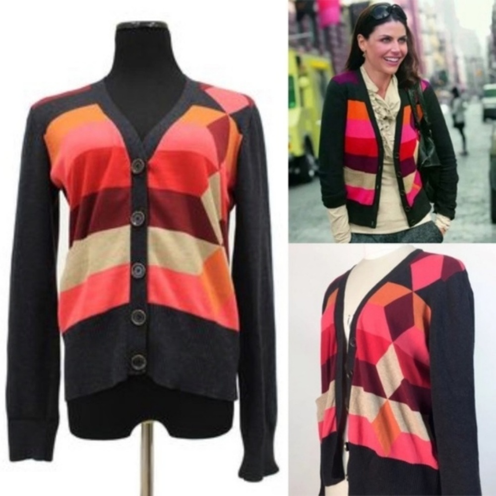 CAbi Argyle Cotton Cardigan Style 171  Small

CAbi